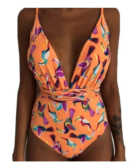 New Siamese sexy slim print swimming suit swimsuit bikini manufacturers spot swimwear wholesale Printed one-piece swimsuit - Image 6