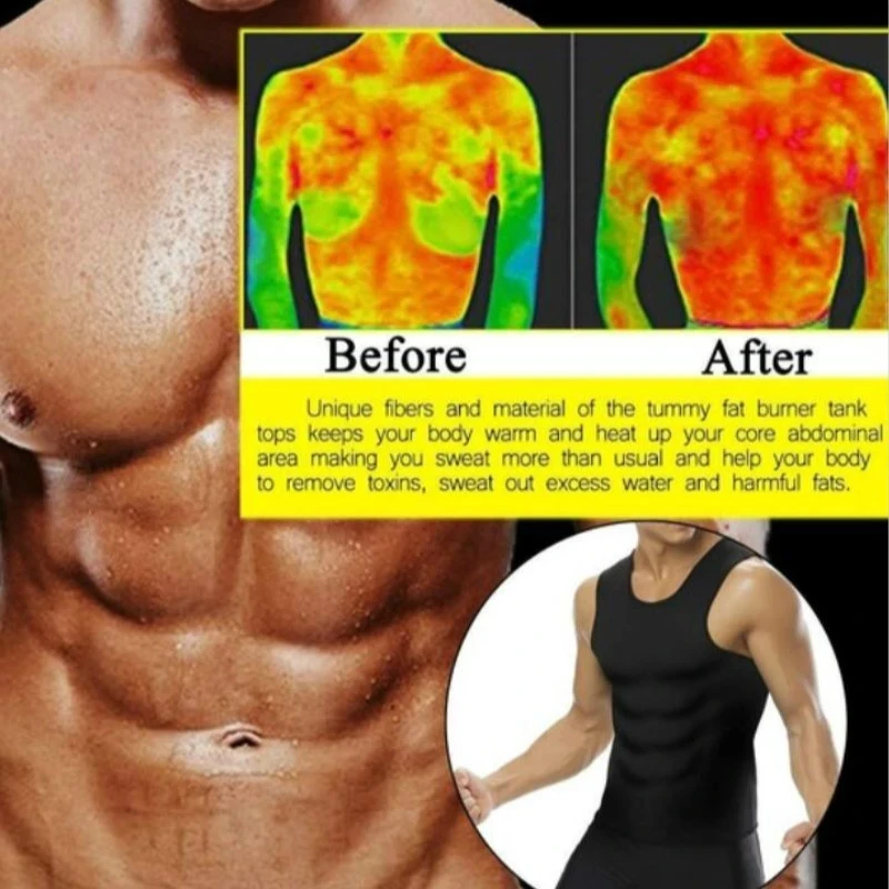Men's Slimming Body Shaper Modeling Vest Belt Belly Men Reducing Shaperwear Fat Burning Loss Weight Waist Trainer Sweat Corset - Image 2